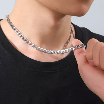 Riolio My Shape Basic Cuban Chain Necklaces for Men Women Punk Figaro Box Curb Chain Chokers Lobster Clasp Fashion Male Jewelry Collar